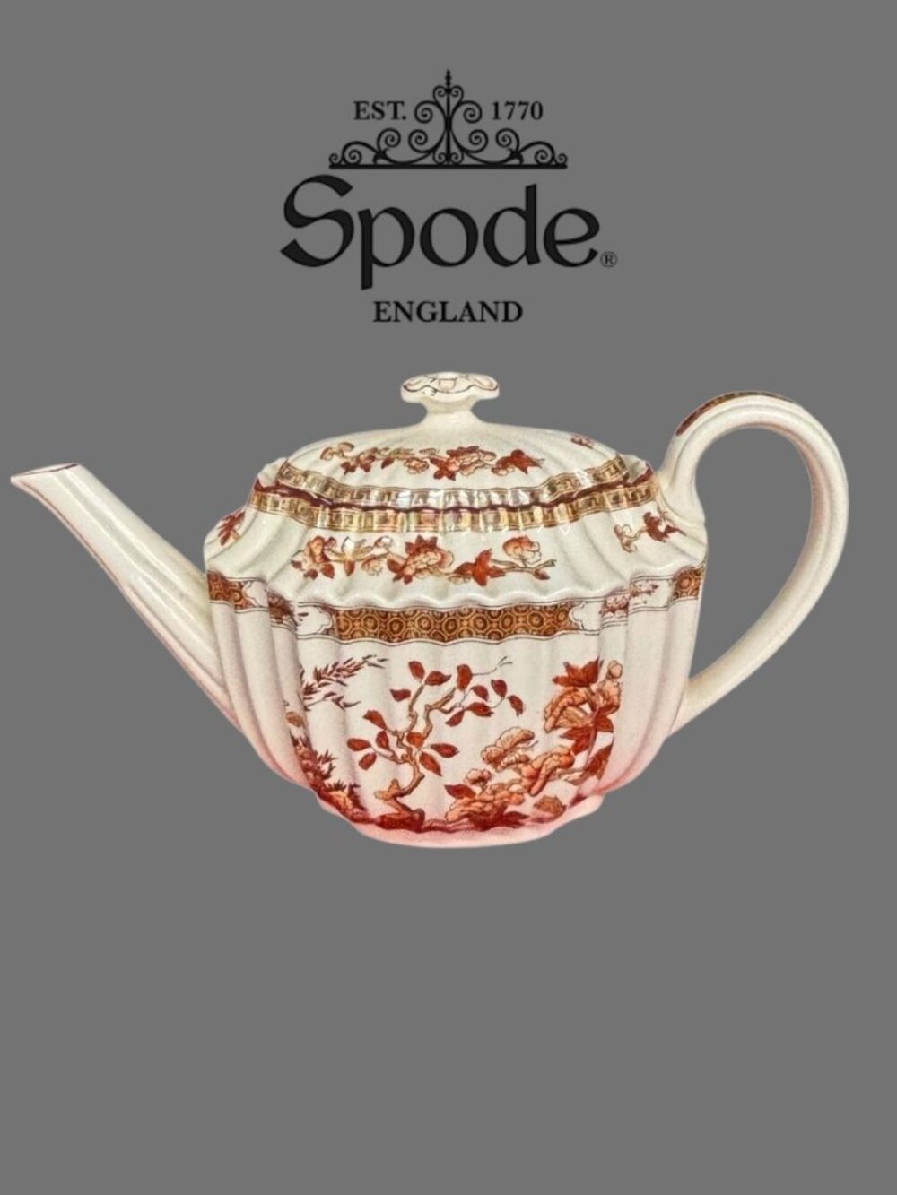 Copeland Spode Indian Tree Teapot With Lid